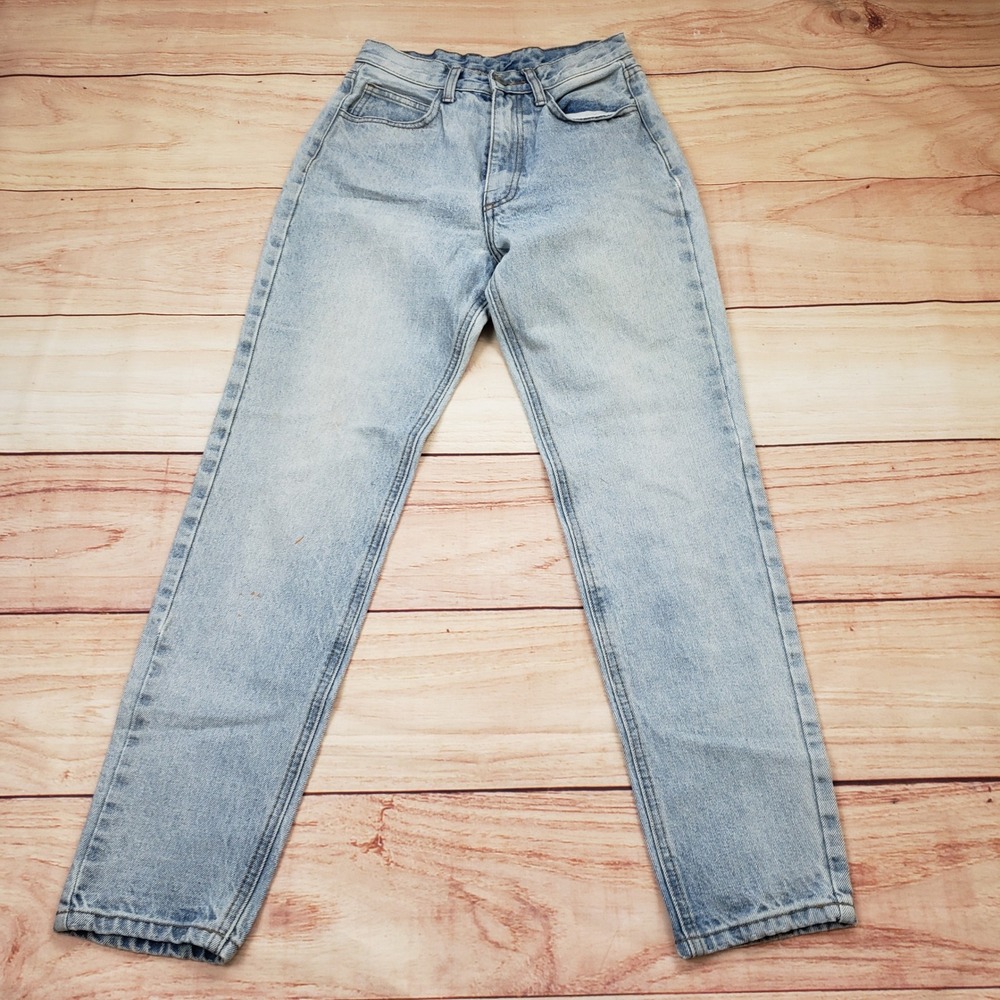 Brandy‎ Melville J Galt Jeans Womens M 24x28 Blue High Rise Straight Light Wash